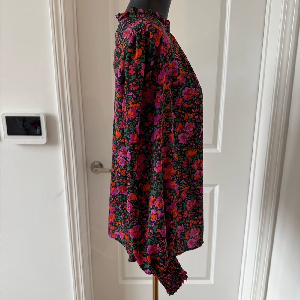 JODIFL Vibrant Floral Blouse‎ in Pink and Orange - Picture 4 of 7